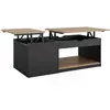 Table basse Avela, Noir, 110x54cm, Vicco
