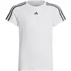adidas 3-Stripes T-shirt Filles - Blanc , Noir, Taille 128