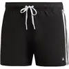 adidas Homme 3-Stripes CLX Very-Short-Length Swim Shorts, Black / White, M