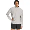 Sweat adidas ADI365 Running Iconic Climacool demi-zip gris clair - M