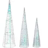 Beliani Lot de 3 Décorations LED Sapin de Noel Accessoire Lumineux d'I...