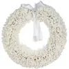 Beliani Couronne de Noël Décorative en Fil Métallique avec Neige Artif...