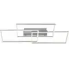 JUST LIGHT. Plafonnier LED Iven, dim, acier, 82x50 cm