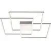 JUST LIGHT. Plafonnier LED Asmin, CCT, acier, 75x75cm