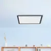 JUST LIGHT. Plafonnier LED Flat, CCT, noir, 45 x 45 cm