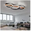 JUST LIGHT. Plafonnier LED Trooper, décor en bois, à 3 lampes