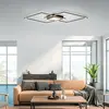 JUST LIGHT. Plafonnier LED Asmin, CCT, noir, 106x37cm