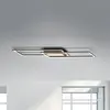 JUST LIGHT. Plafonnier LED Asmin, CCT, noir, 100x17,9cm