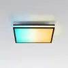 JUST LIGHT. Plafonnier LED Mario, CTT, RVB, 45x45 cm, noir