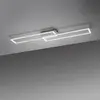 JUST LIGHT. Plafonnier LED Iven, acier, intensité variable, 101,6x19,8cm