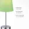JUST LIGHT. Lampe à poser Heinrich avec abat-jour en tissu vert