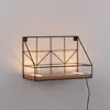 Paul Neuhaus JUST LIGHT. Applique murale LED Board avec étagère en bois, 30x15cm