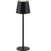 JUST LIGHT. Lampe de table LED rechargeable Euria, noir, fer IP54