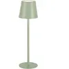 JUST LIGHT. Lampe de table LED rechargeable Euria, vert, fer, IP54