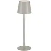 JUST LIGHT. Lampe à poser rechargeable LED Euria, fer gris-beige IP54