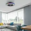JUST LIGHT. GmbH Ventilateur de plafond LED Brandon, noir, RGBW, CCT, ...