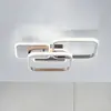 JUST LIGHT. Plafonnier LED Sevent, angulaire, 3.000 K, acier