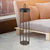JUST LIGHT. Lampe de table LED rechargeable Anselm noir 50 cm Fer