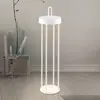 JUST LIGHT. Lampe de table LED rechargeable Anselm, blanc, 50 cm, fer