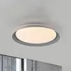 JUST LIGHT. Plafonnier LED Sati, plastique, gris