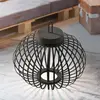 JUST LIGHT. Lampe de table LED rechargeable Akuba noir 33 cm Bambou
