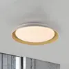 JUST LIGHT. Plafonnier LED Sati, plastique, blanc/laiton
