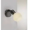 JUST LIGHT. Applique murale Loki, noir, fer, verre