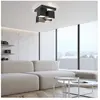 JUST LIGHT. Plafonnier LED Tetris, fer, 3000 K, noir