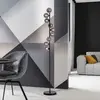 Schöner Wohnen lampe sur pied Dubai, verre fumé, à 9 lampes, G9