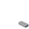 DeLOCK 63263 hub & concentrateur USB 3.2 Gen 1 (3.1 Gen 1) Type-B 5000 Mbit/s Gris