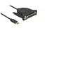 Delock - Câble USB/parallèle - 24 pin USB-C (M) pour DB-25 (F) - 1.8 m - vis moletées - noir