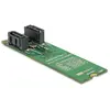 Carte d'interface DeLock 62961 M.2 vers 2 SATA 6 Gbit/s RAID