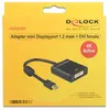 DeLOCK Adaptateur DisplayPort DVI-I (F) pour Mini DisplayPort (M) 20 cm actif noir