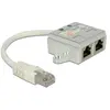 Clateur isdn, RJ-45 mâle - 2 x RJ-45 femelle, 0,15 m (65224) - Delock