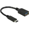 Delock - Adaptateur USB - USB type A (F) pour 24 pin USB-C (M) - USB 3.1 - 15 cm - noir