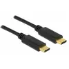 DeLOCK Câble USB USB-C (M) pour USB-C (M) USB 2.0 3 A 4 m noir