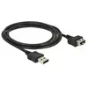 DeLOCK EasyUSB ShapeCable Rallonge de câble USB USB (F) pour USB (M) USB 2.0 2 m connecteurs réversibles noir