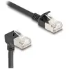 DELOCK RJ45 Netzwerkkabel Cat.6A S/FTP Slim 90° 5m schwarz