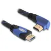 Delock câble High Speed HDMI Ethernet Type-A vers Type-A coudé 4K 1m bleu