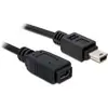 Câble USB DeLOCK - mini USB type B (M) - mini USB type B (F) - 1 m - Noir