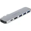 Station d'accueil DeLock 87753 Dual HDMI 4K PD 60W USB-C Métal