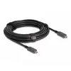 Delock Câble optique actif USB-C  vidéo + données + PD 10 m (84150)