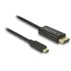 DeLOCK 85255 câble vidéo et adaptateur 1 m USB Type-C DisplayPort Noir