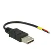 DeLOCK - Câble USB - USB (M) pour câble 2 fils - USB 2.0 - 5 V - 10 cm - noir