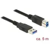 DeLOCK 85070 câble USB USB 3.2 Gen 1 (3.1 Gen 1) 5 m USB A USB B Noir