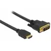 DeLOCK - Câble adaptateur - DVI-D mâle pour HDMI mâle - 5 m - triple blindage - noir - vis moletées
