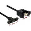 DeLOCK USB 2.0 Micro-B/A, 0.25m câble USB 0,25 m Micro-USB B USB A Noir