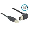 Delock Câble EASY-USB 2.0 Type-A mâle coudé vers le haut / bas - USB 2.0 Type-B mâle 1 m