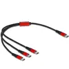 3-en-1 USB-C > 3x USB-C, Câble