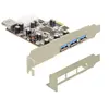 Delock PCI Express Card > 3 x extern + 1 x intern USB 3.0 - Adaptateur USB - PCIe profil bas - USB, USB 2.0, USB 3.0 - 4 ports